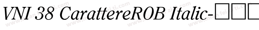 VNI 38 CarattereROB Italic字体转换